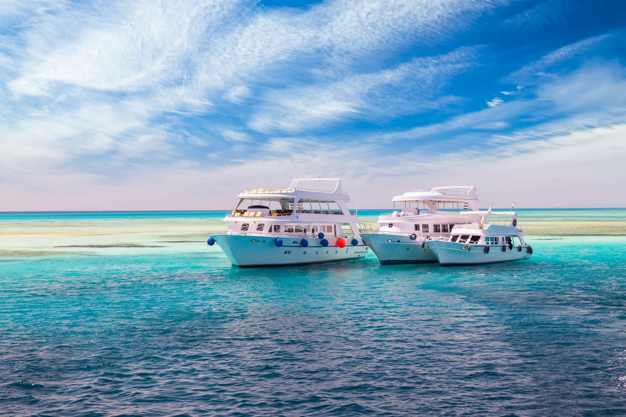 cruise yacht bow in clear water near a coral reef red sea egypt 1