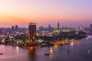 The night lights of Cairo, aerial panorama, Egypt; Shutterstock ID 2417501027; purchase_order: 05082024; job: New SCB office in Cairo; client: The StroryLab, Standard Chartered; other: